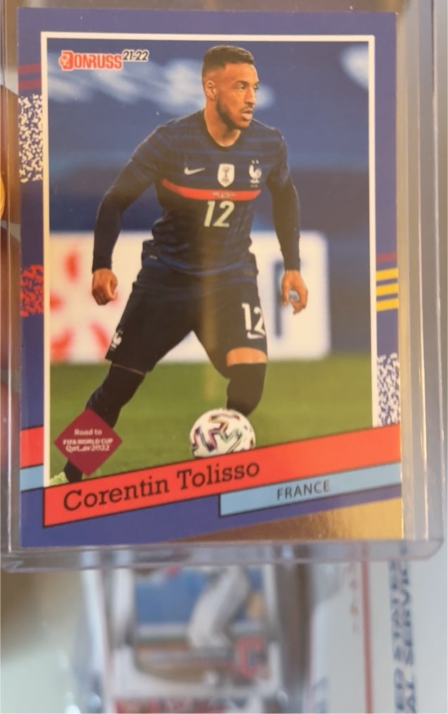 2021-22 Donruss #16 Corentin Tolisso 1991 Donruss Tribute France — front