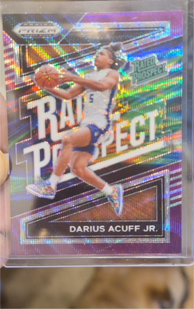 2024 Panini Prizm Draft Picks Rated Prospect #7 Darius Acuff Jr. — front