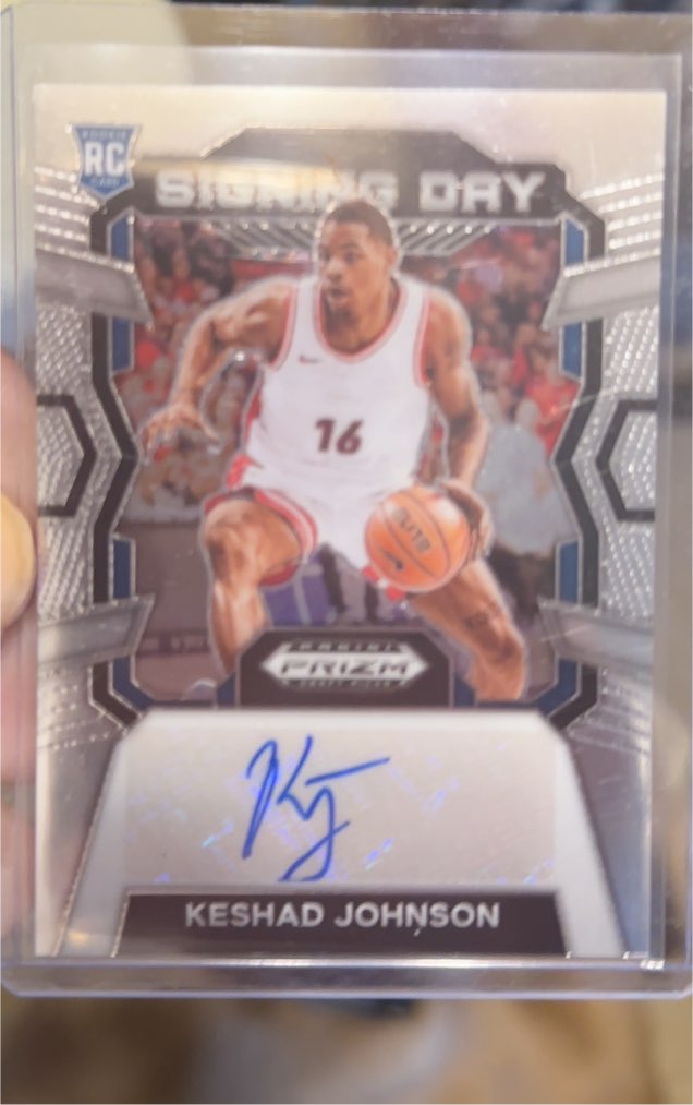 2024 Panini Prizm Draft Picks #SD-KES Keshad Johnson Signing Day — front