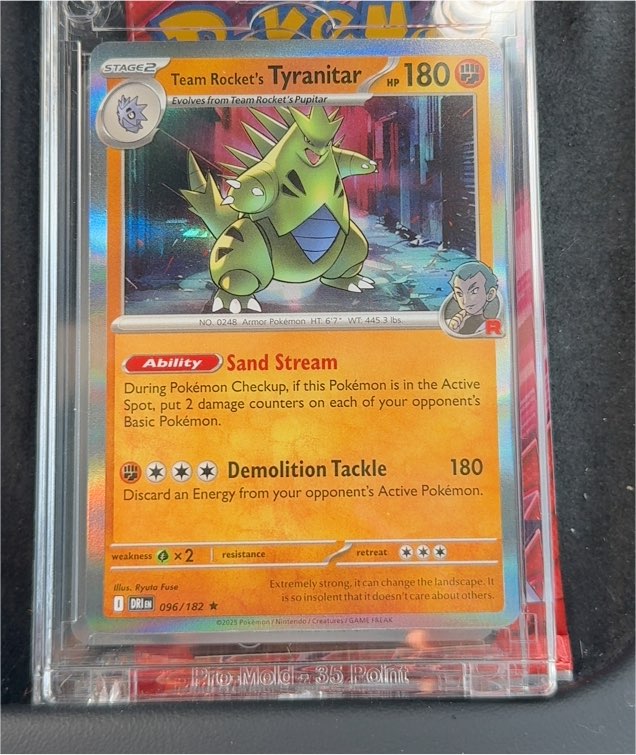 2025 Pokémon Destined Rivals #096 Team Rocket's Tyranitar — front