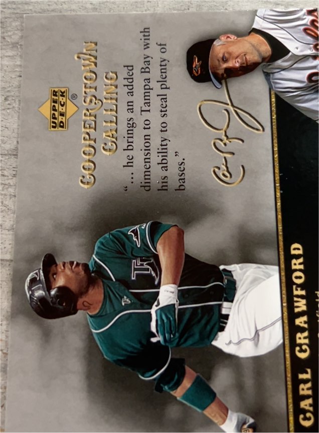 2007 Upper Deck Cooperstown Calling #CC-CG Carl Crawford — front