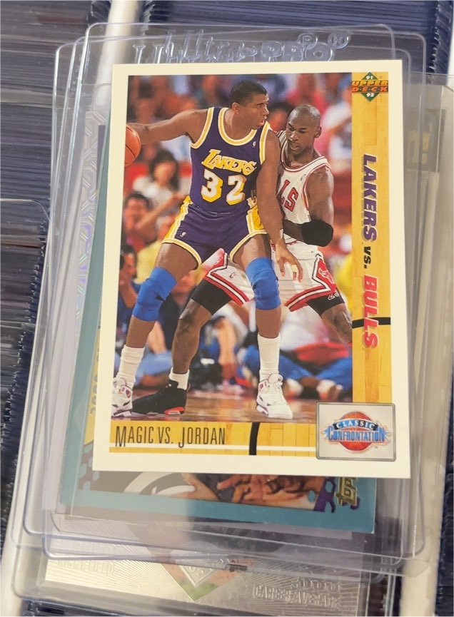 1991-92 Upper Deck #34 Magic vs. Jordan Classic Confrontation — front