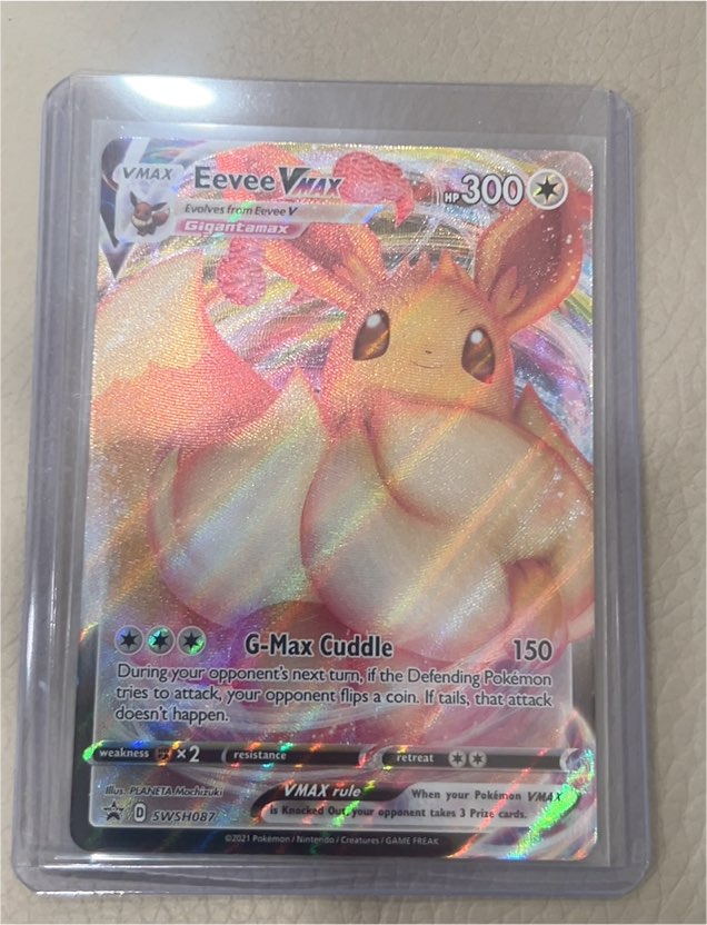2021 Pokémon TCG SWSH Black Star Promo #SWSH087 Eevee VMAX — front