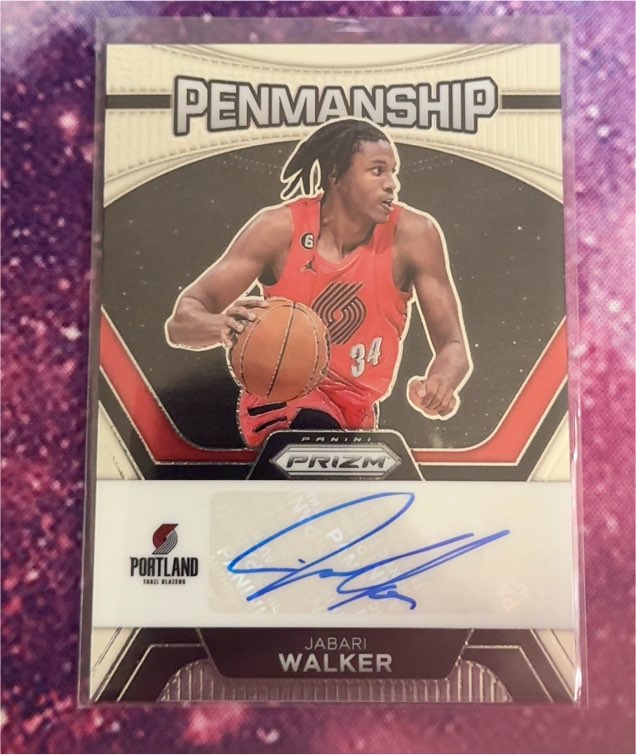 2023-24 Panini Prizm #PNM-WAL Jabari Walker Penmanship Rookie Auto RC — front