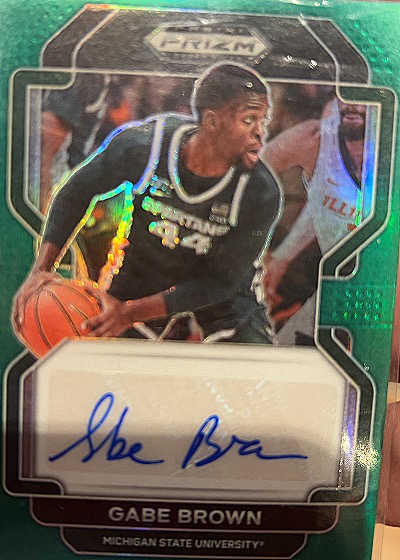 2022-23 Panini Prizm Draft Picks Autographs #DP-GBR Gabe Brown — front