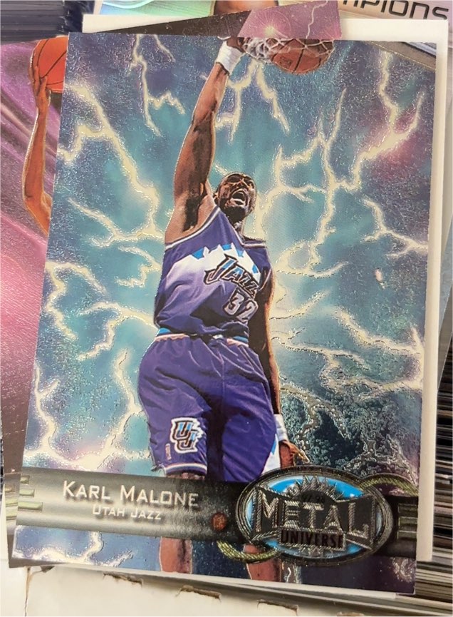 1997-98 Skybox Metal Universe #97 Karl Malone — front