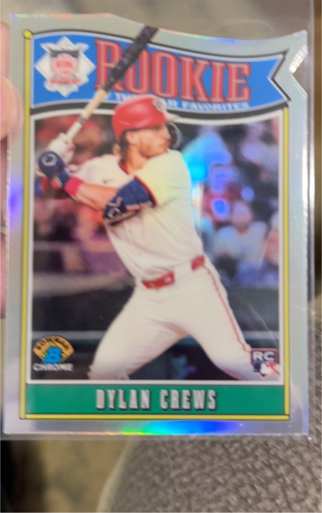 2025 Bowman Chrome #ROY-1 Dylan Crews Rookie of the Year Favorites Die Cut — front