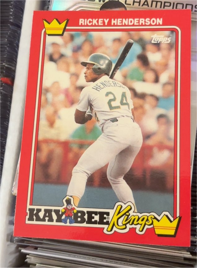1990 Topps Kay-Bee Kings of Baseball #15 Rickey Henderson — front