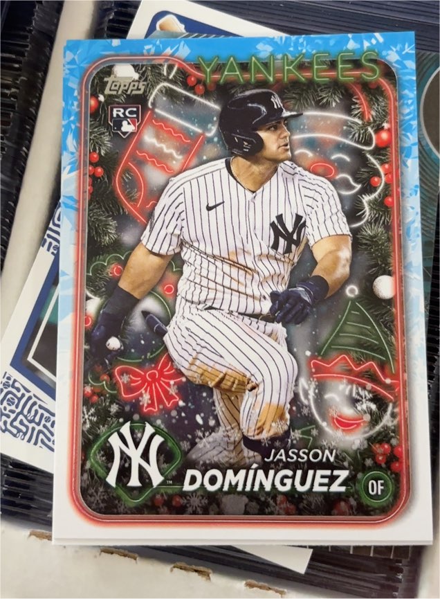 2024 Topps Holiday #H75 Jasson Dominguez — front