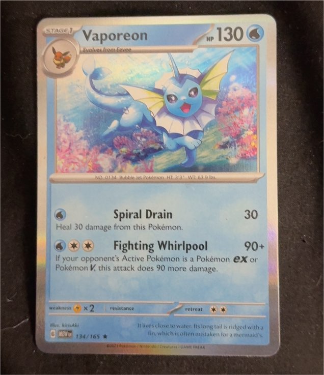 2023 Pokémon Scarlet & Violet 151 #134 Vaporeon — front