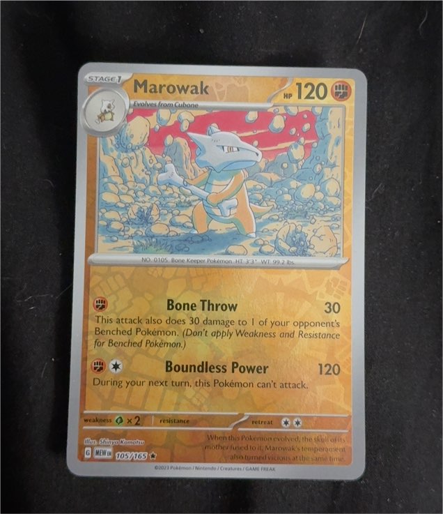 2022 Pokémon Scarlet & Violet 151 #105 Marowak — front