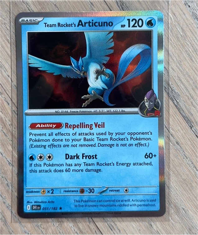 2025 Pokémon SV10 #051 Team Rocket's Articuno — front