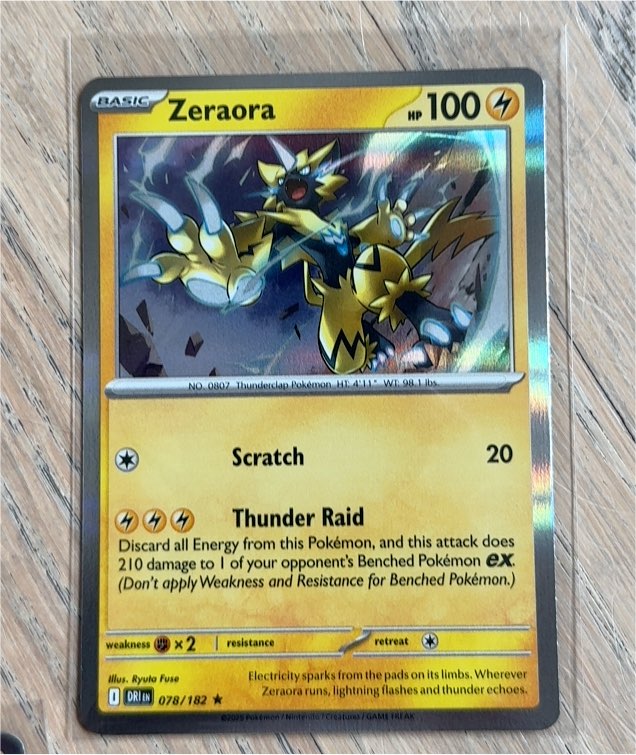 2025 Pokémon SV10: Destined Rivals #078 Zeraora — front