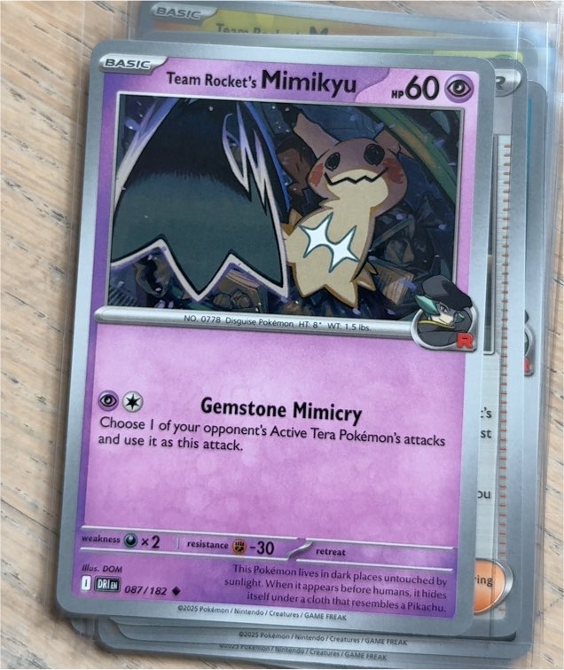 2025 Pokémon SV10: Destined Rivals #087 Team Rocket's Mimikyu — front