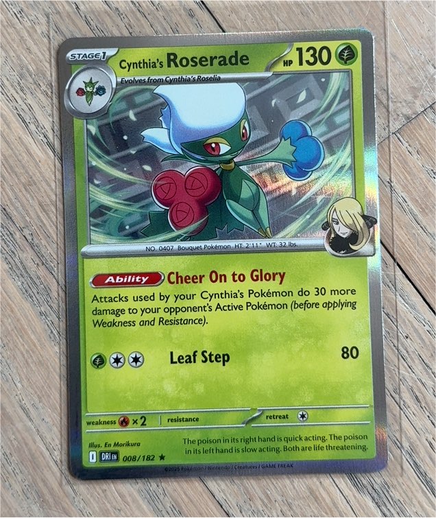 2025 Pokémon TCG Destined Rivals #008 Cynthia's Roserade — front