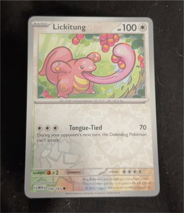 2023 Pokémon Scarlet & Violet 151 #108 Lickitung — front