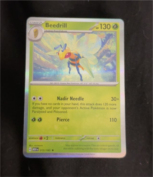 2022 Pokémon Scarlet & Violet 151 #015 Beedrill — front