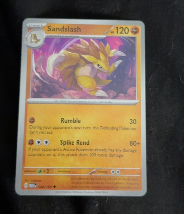 2023 Pokémon Scarlet & Violet 151 #028 Sandslash — front
