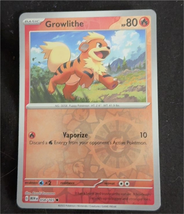 2023 Pokémon Scarlet & Violet 151 #058 Growlithe — front