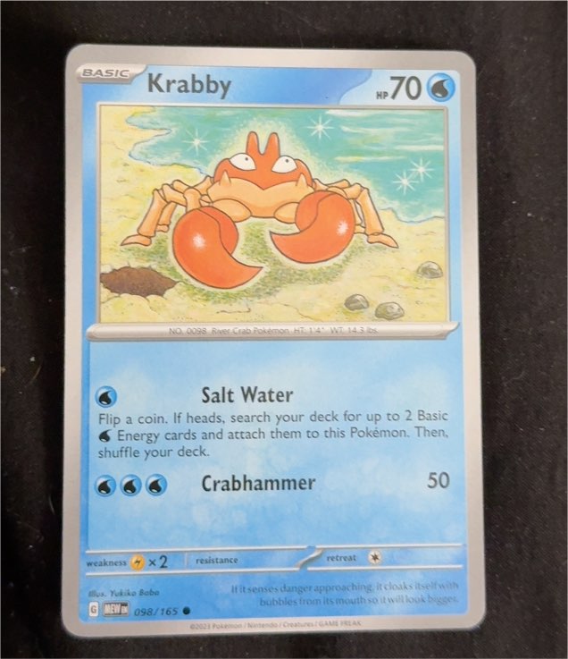 2023 Pokémon Scarlet & Violet 151 #098 Krabby — front