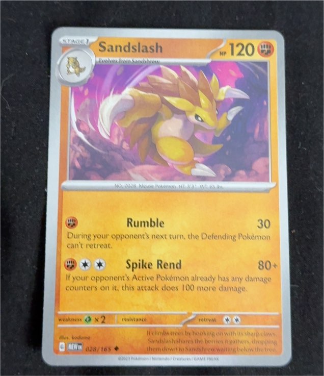 2023 Pokémon Scarlet & Violet 151 #028 Sandslash — front