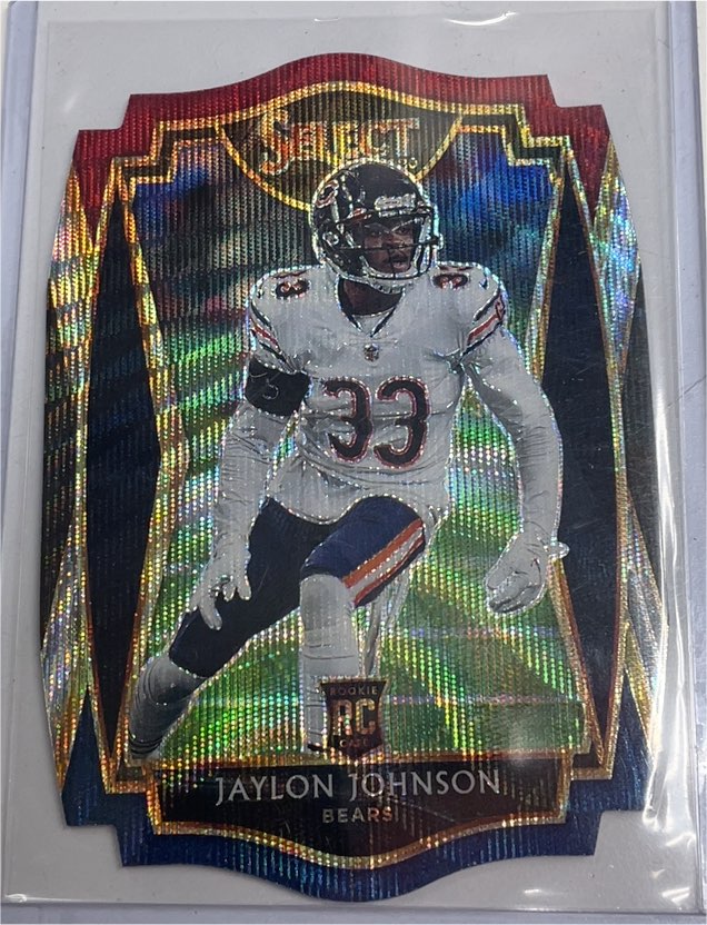 2020 Panini Select Premier Tri-Color Die-Cut #195 Jaylon Johnson — front