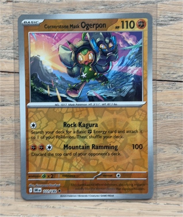2025 Pokemon SV10: Destined Rivals #111 Cornerstone Mask Ogerpon — front