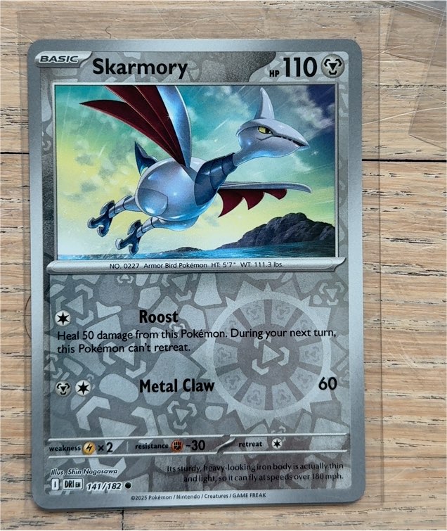 2025 Pokemon Destined Rivals #141 Skarmory — front
