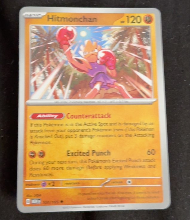 2023 Pokémon Scarlet & Violet 151 #107 Hitmonchan — front