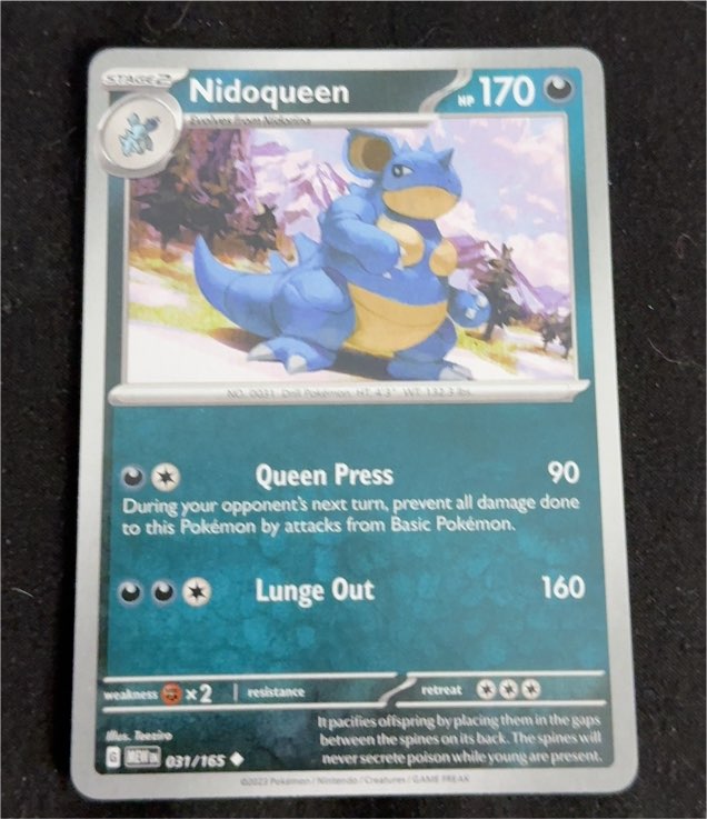 2023 Pokémon Scarlet & Violet 151 #031 Nidoqueen — front