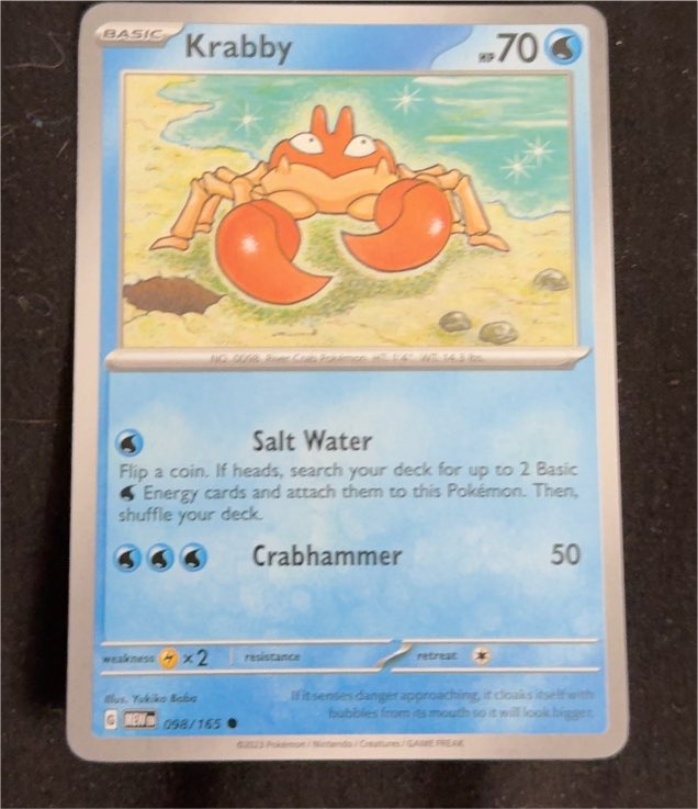 2023 Pokémon Scarlet & Violet 151 #098 Krabby — front