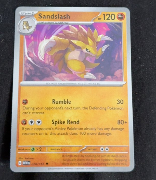 2023 Pokémon Scarlet & Violet 151 #028 Sandslash — front