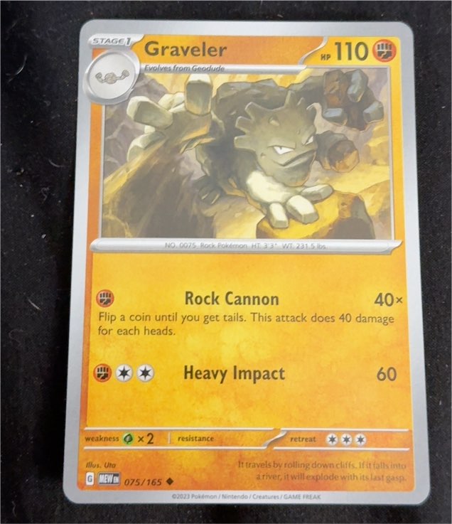 2023 Pokémon Scarlet & Violet 151 #075 Graveler — front