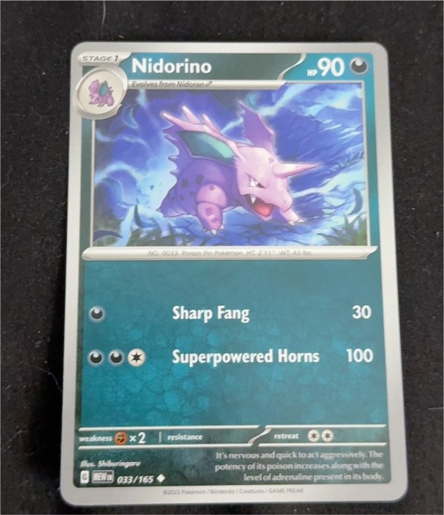 2023 Pokémon Scarlet & Violet 151 #033 Nidorino — front