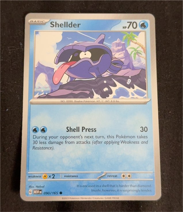2023 Pokémon Scarlet & Violet 151 #090 Shellder — front