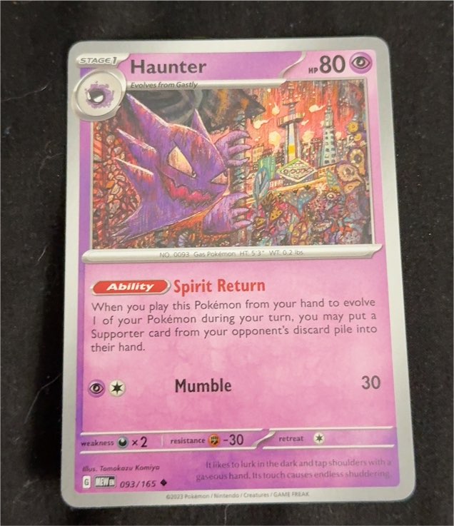 2023 Pokémon Scarlet & Violet 151 #093 Haunter — front