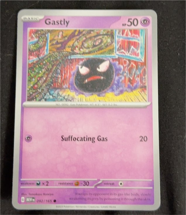 2023 Pokémon Scarlet & Violet 151 #092 Gastly — front