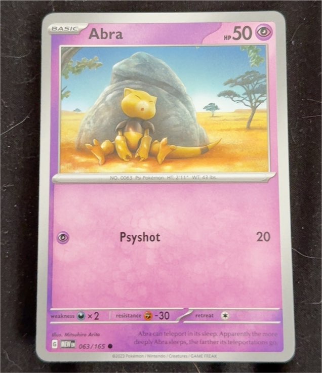 2023 Pokémon Scarlet & Violet 151 #063 Abra — front