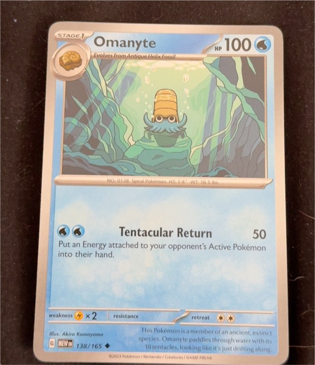 2023 Pokémon Scarlet & Violet 151 #138 Omanyte — front