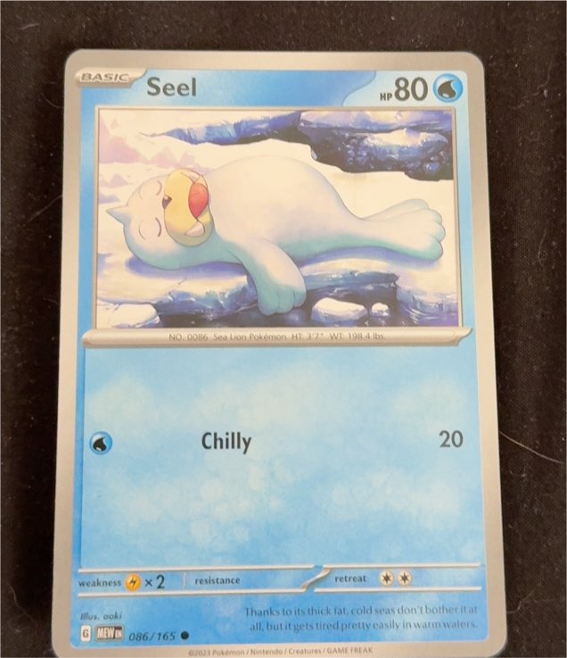 2023 Pokémon Scarlet & Violet 151 #086 Seel — front