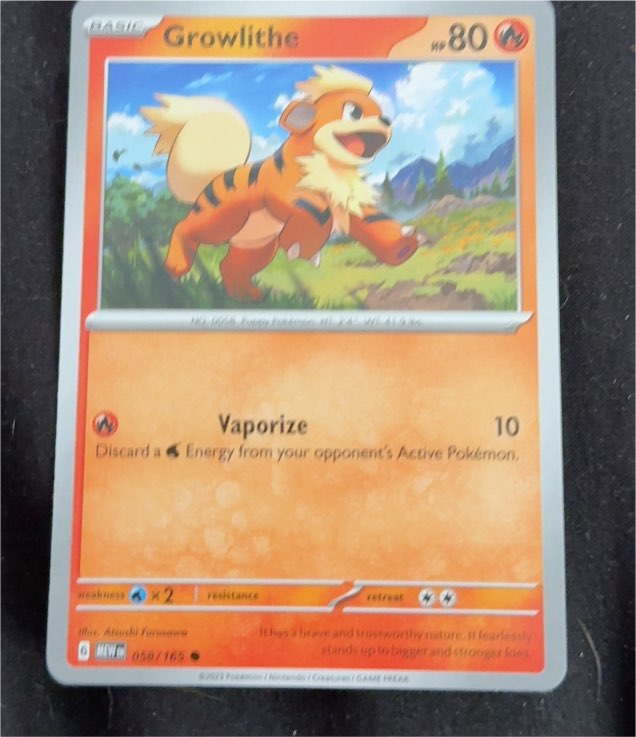 2023 Pokémon Scarlet & Violet 151 #058 Growlithe — front