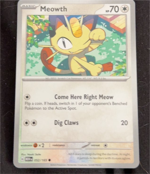 2024 Pokémon Scarlet & Violet #052 Meowth — front