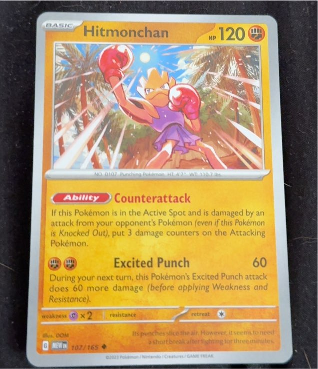 2021 Pokémon Scarlet & Violet 151 #107 Hitmonchan — front