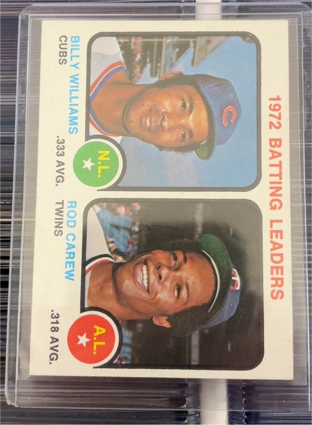 1973 Topps #61 Billy Williams / Rod Carew - Batting Leaders Cubs / Twins — front