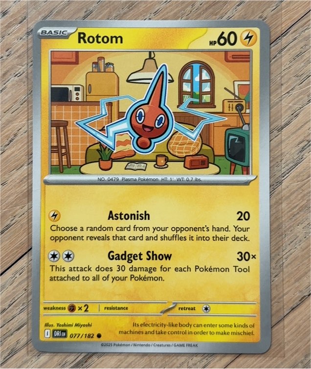2025 Pokémon Destined Rivals #077 Rotom — front