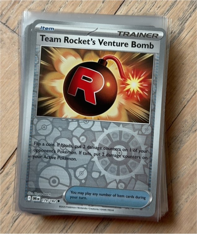 2025 Pokémon Destined Rivals #179 Team Rocket's Venture Bomb — front