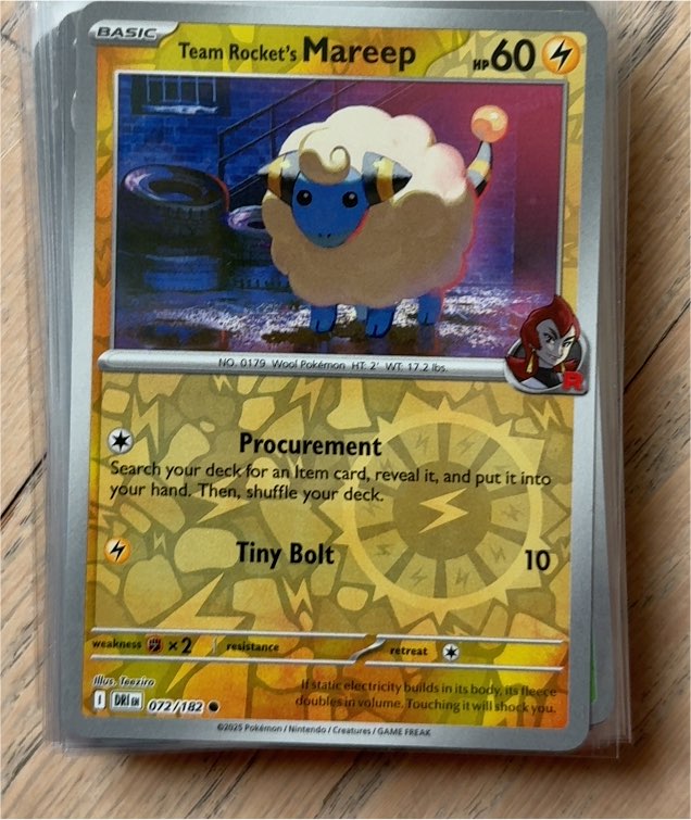 2025 Pokémon Scarlet & Violet Destined Rivals #072 Team Rocket's Mareep — front