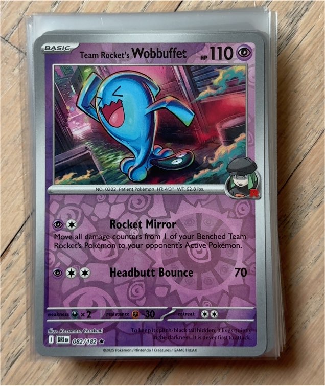 2025 Pokémon SV10: Destined Rivals #082 Team Rocket's Wobbuffet — front