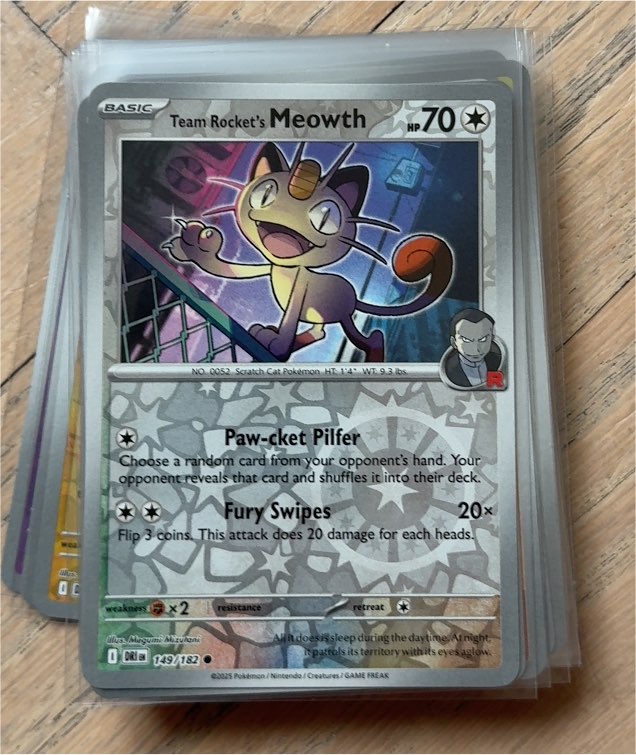 2025 Pokémon Destined Rivals #149 Team Rocket's Meowth — front