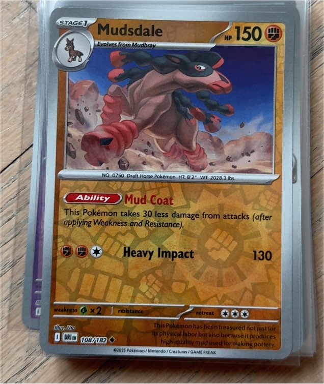 2025 Pokémon SV10 Destined Rivals #108 Mudsdale — front